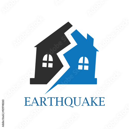 vector illustration of Earthquake logo icon design