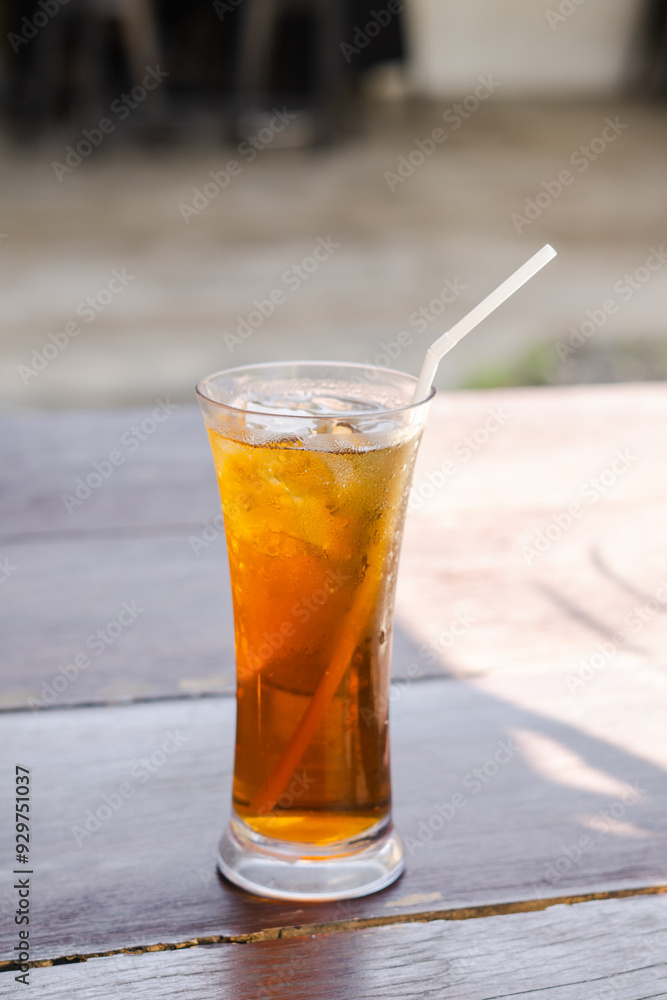 Vertical photo of tempting Fresh Iced Tea to drink during the day Vertical photo of tempting Fresh Iced Tea to drink during the day