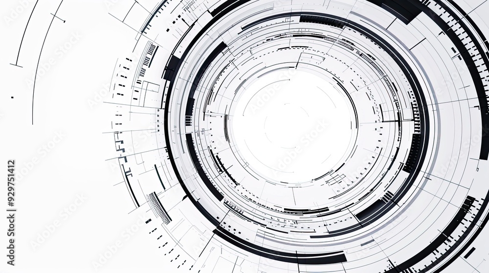 Abstract Circular Design - Futuristic Technology Abstract Circular Design - Futuristic Technology