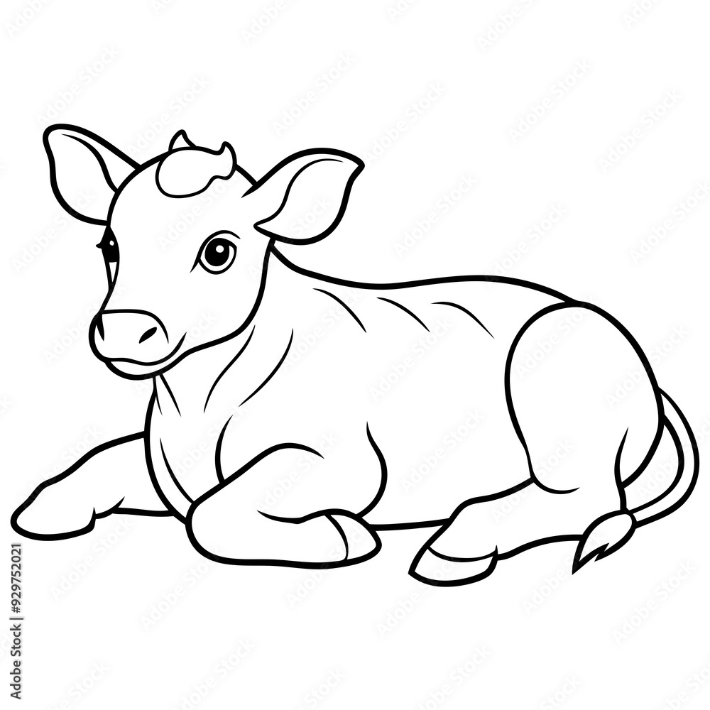 1 month old angus calf line line art vector illustration 1 month old angus calf line line art vector illustration