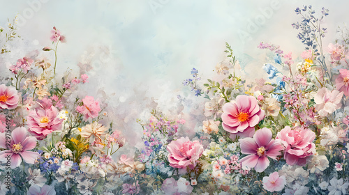 Colorful Flowers Blooming in a Garden and Field