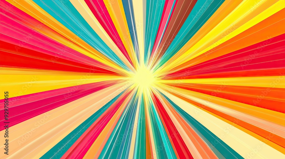 Dynamic flat design concentric line burst background highlighting powerful energy radiating from center with vibrant colors Dynamic flat design concentric line burst background highlighting powerful energy radiating from center with vibrant colors