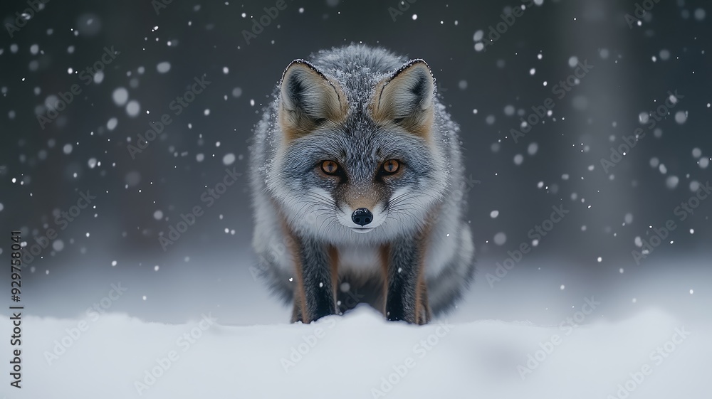 Gray Fox in a Winter Wonderland Gray Fox in a Winter Wonderland