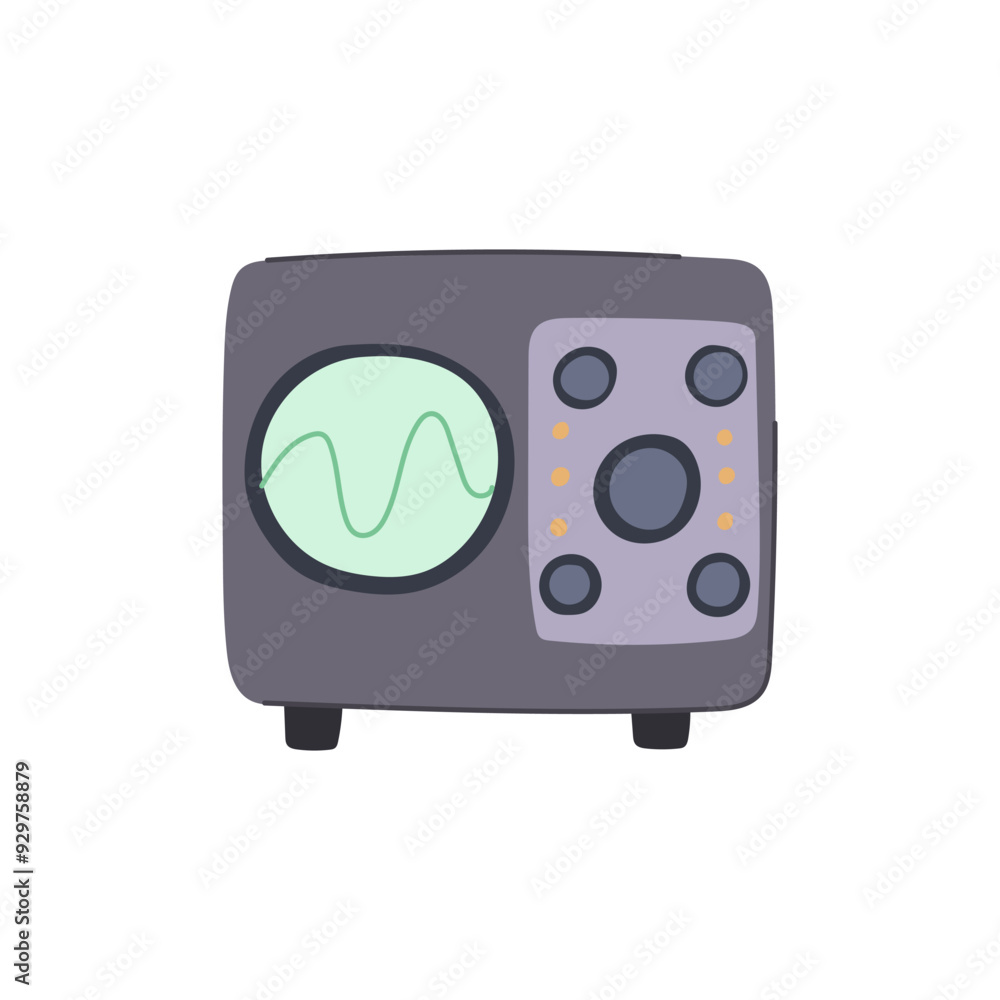 measurement oscillograph cartoon. display electronics, testing diagnostics, calibration probe measurement oscillograph sign. isolated symbol vector illustration measurement oscillograph cartoon. display electronics, testing diagnostics, calibration probe measurement oscillograph sign. isolated symbol vector illustration
