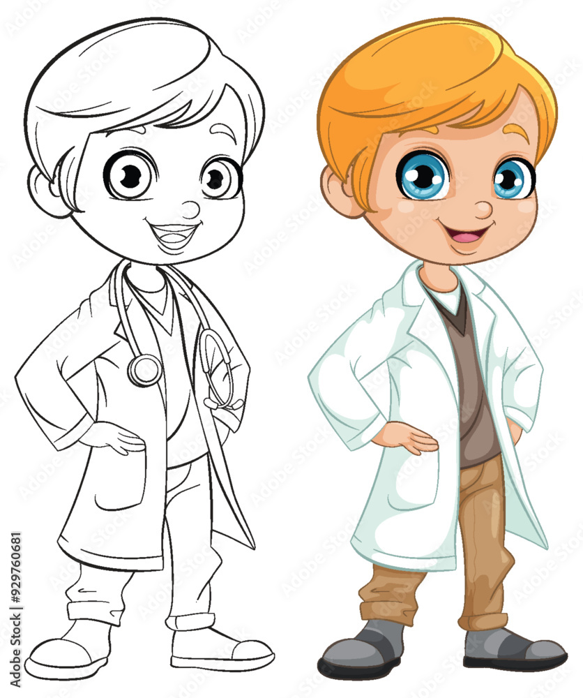 Cartoon Doctor Character Illustration Cartoon Doctor Character Illustration