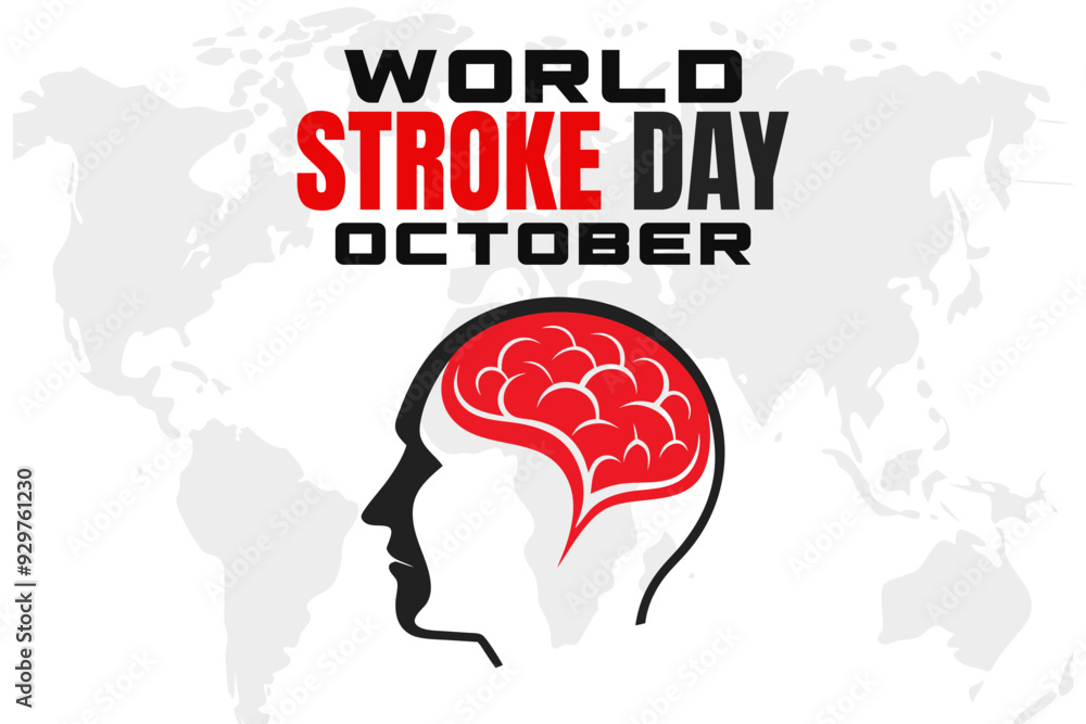 World Stroke Day Background Vector Health Awareness and Support Design World Stroke Day Background Vector Health Awareness and Support Design