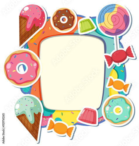 Colorful Sweet Treats Frame