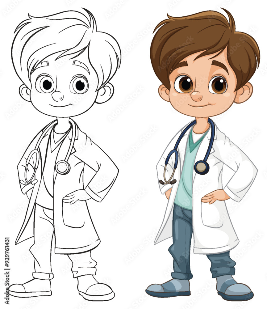 Cartoon Doctor Character Illustration Cartoon Doctor Character Illustration