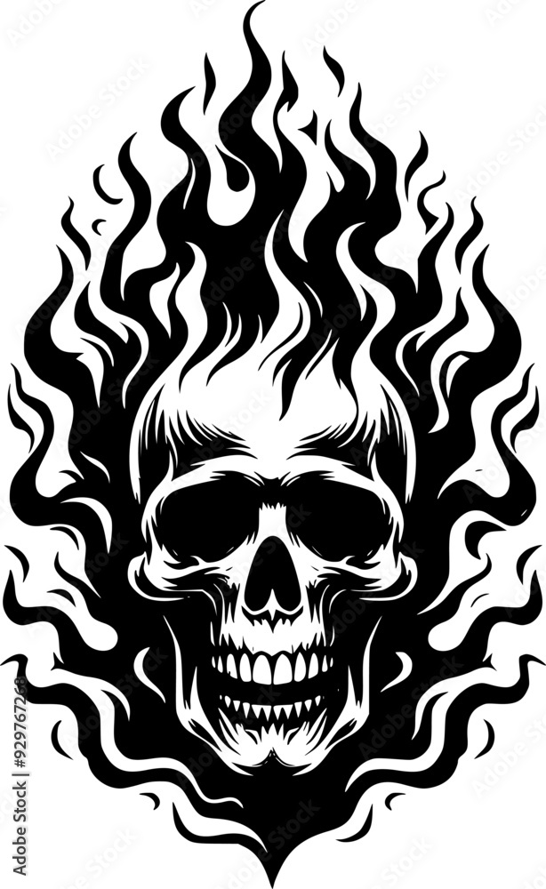 skull on fire skull on fire