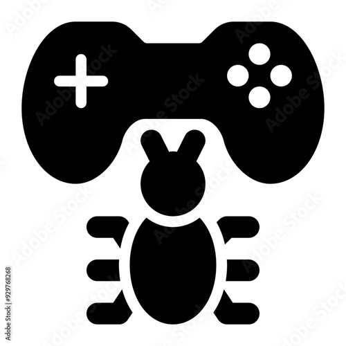 game bug, game development, bugs, debugging, debug, games solid or glyph icon