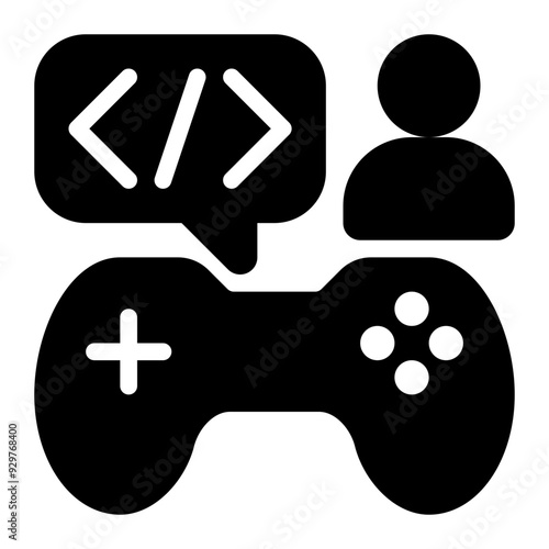 game developer, game maker, game, programmer, engineer, creator, coder, game development solid or glyph icon