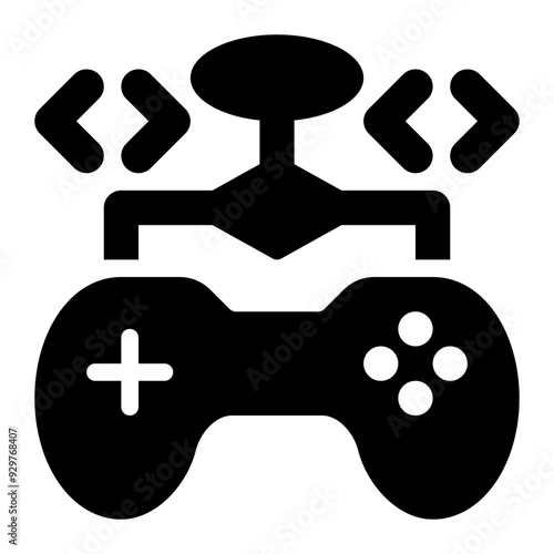 game development, algorithm, game logic, game programming, video game, game coding solid or glyph icon