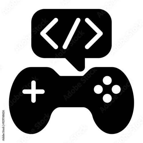 game programming, game, game, programming language, coding, game development solid or glyph icon
