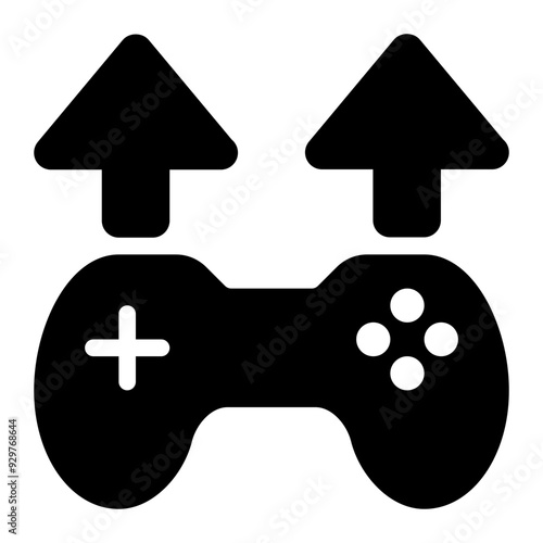 game publisher, game publishing, game release, game uploading, game development, game deployment solid or glyph icon