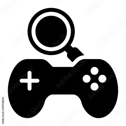 game research, game analysis, game development, game, research, searching, discovery solid or glyph icon