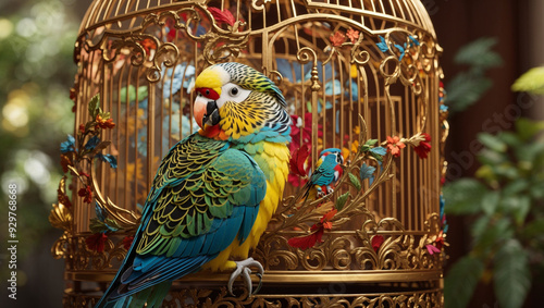 parrot in cage