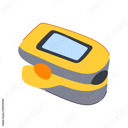 health pulse oximeter cartoon. device fingertip, measurement blood, herate levels health pulse oximeter sign. isolated symbol vector illustration
