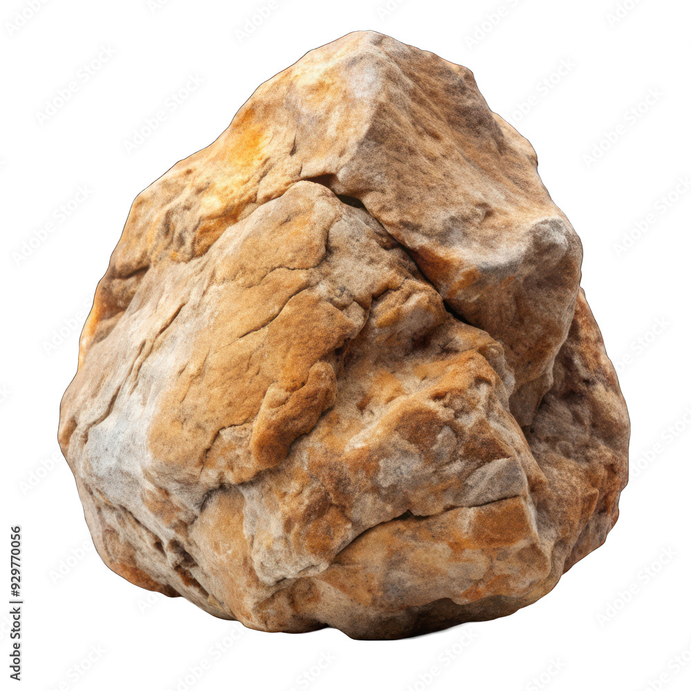 A rugged boulder formation isolated on transparent background A rugged boulder formation isolated on transparent background