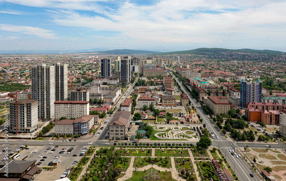 Aerial view of Grozny
