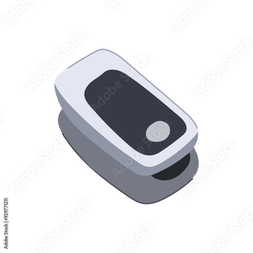 fingertip pulse oximeter cartoon. measurement blood, herate levels, accuracy portable fingertip pulse oximeter sign. isolated symbol vector illustration