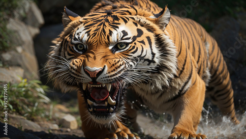 tiger in the zoo