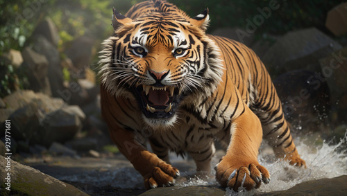 tiger in the zoo