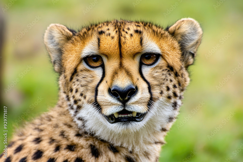 A portrait of a happy cheetah. A portrait of a happy cheetah.