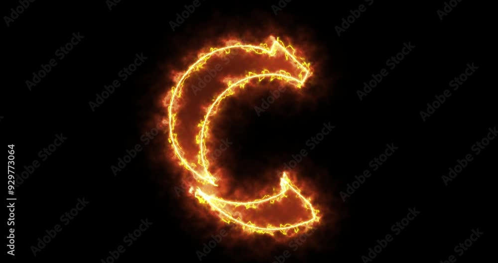 4K fire C alphabet on black background. C alphabet fire moving outline for an online shop, blog, web, cafe, and hotel on a black BG.Technology video material animation. Easy to use in any video. 4K fire C alphabet on black background. C alphabet fire moving outline for an online shop, blog, web, cafe, and hotel on a black BG.Technology video material animation. Easy to use in any video.