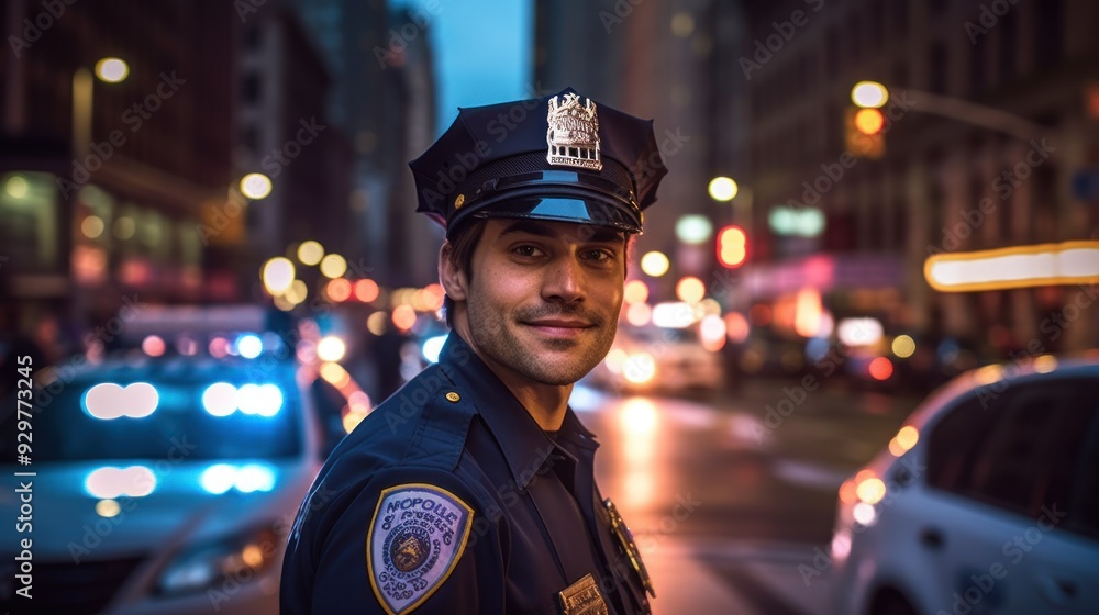 Portrait of a Police Officer on Duty Portrait of a Police Officer on Duty