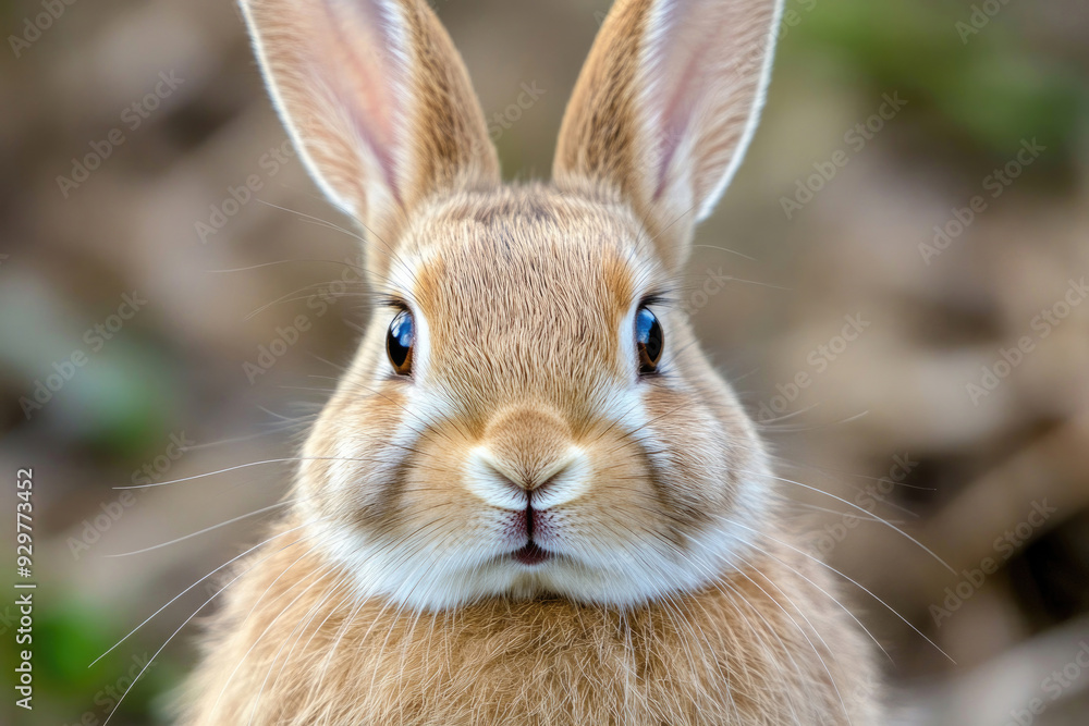 Fototapeta premium A portrait of a happy rabbit.