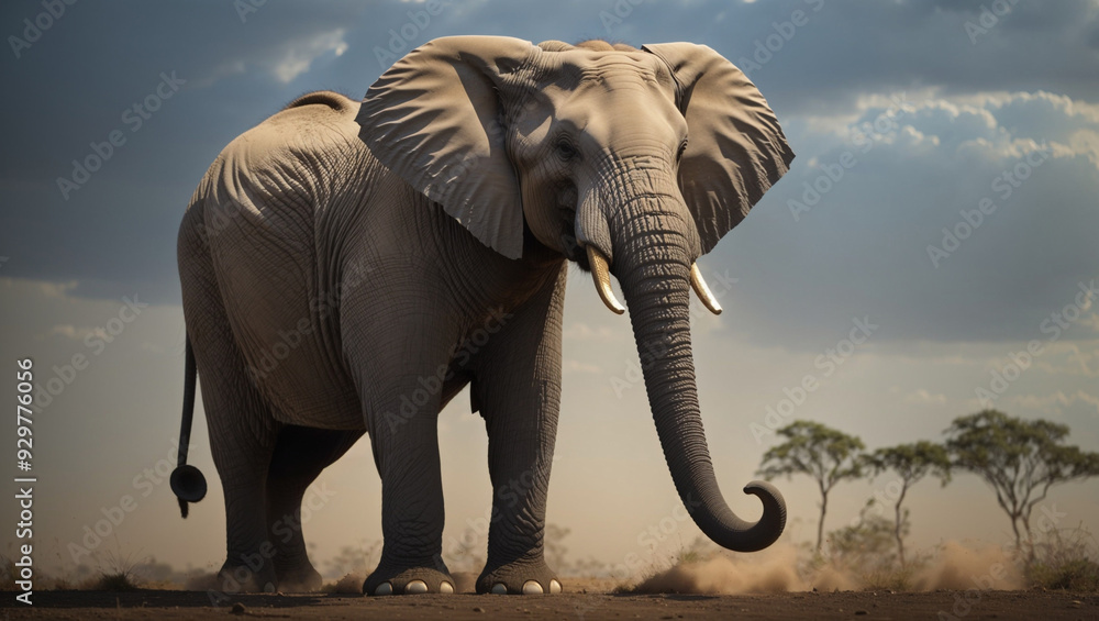 Fototapeta premium elephant in the savannah