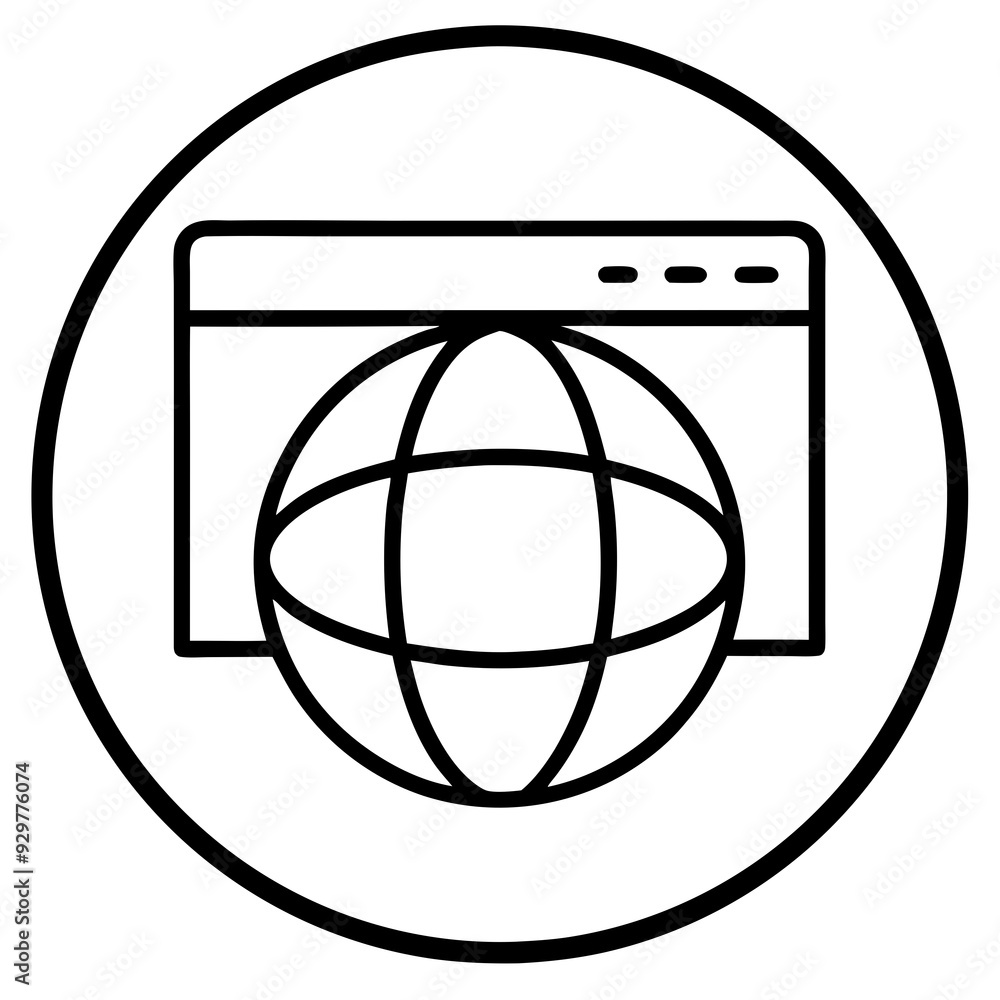 Browser black icon art vector illustration Browser black icon art vector illustration