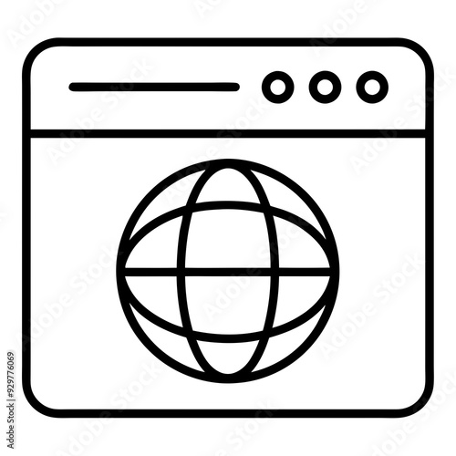 Browser black icon art vector illustration