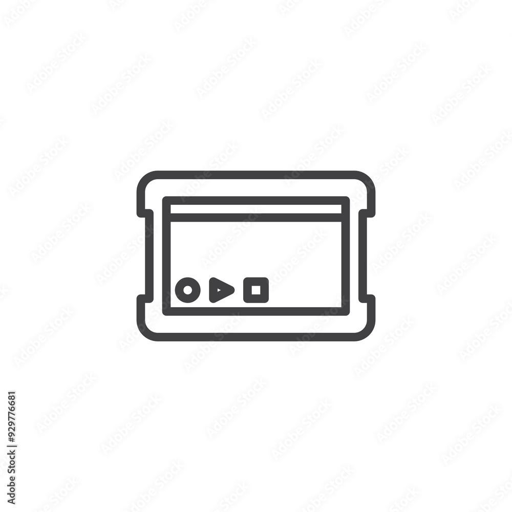 Camera Monitor Recorder line icon Camera Monitor Recorder line icon