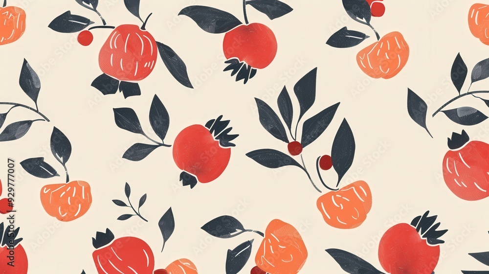 Design a minimalist pomegranate pattern featuring simple, abstract pomegranate silhouettes. Design a minimalist pomegranate pattern featuring simple, abstract pomegranate silhouettes.