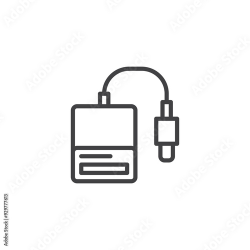 SD Card Reader line icon