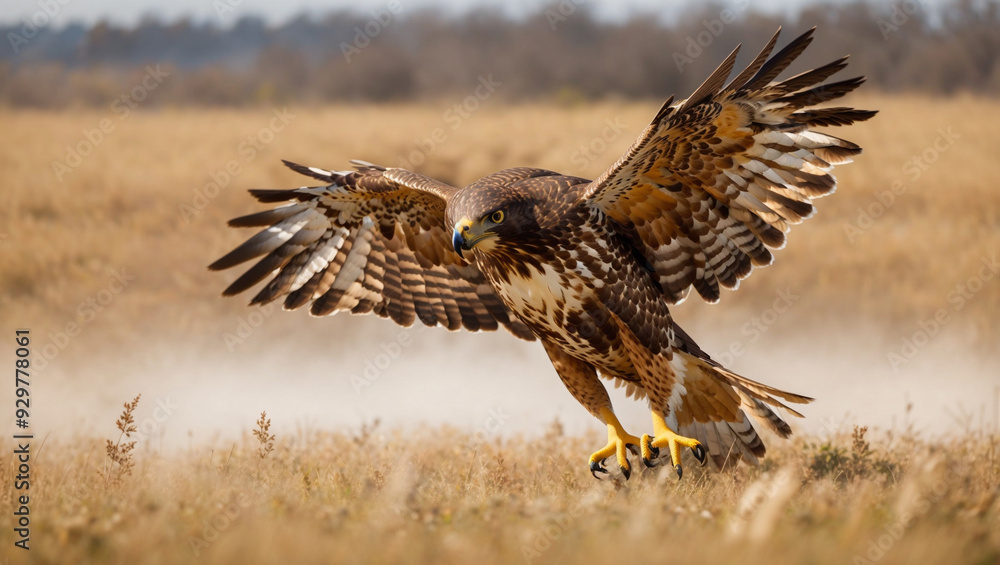 Fototapeta premium red tailed hawk in flight