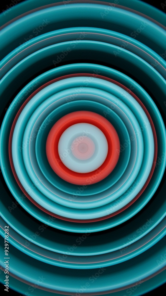 Symmetrical Neon Rings with Cyan and Magenta Hues on Black Background Symmetrical Neon Rings with Cyan and Magenta Hues on Black Background