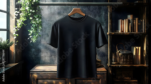 A black t-shirt displayed i...