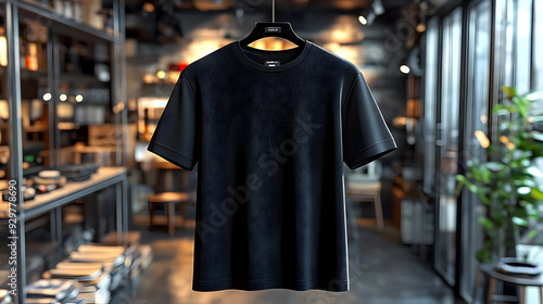 A black t-shirt displayed i...