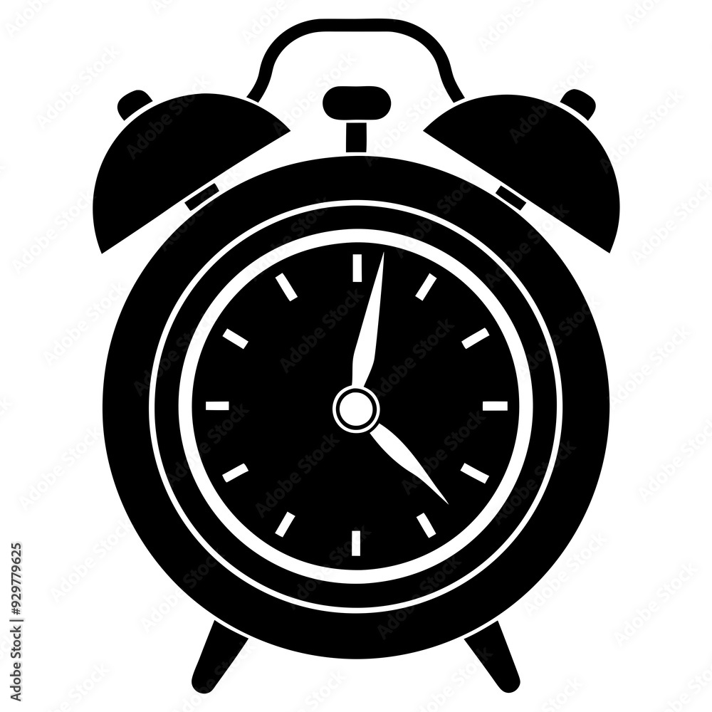 Retro Alarm Timepiece art vector illustration Retro Alarm Timepiece art vector illustration