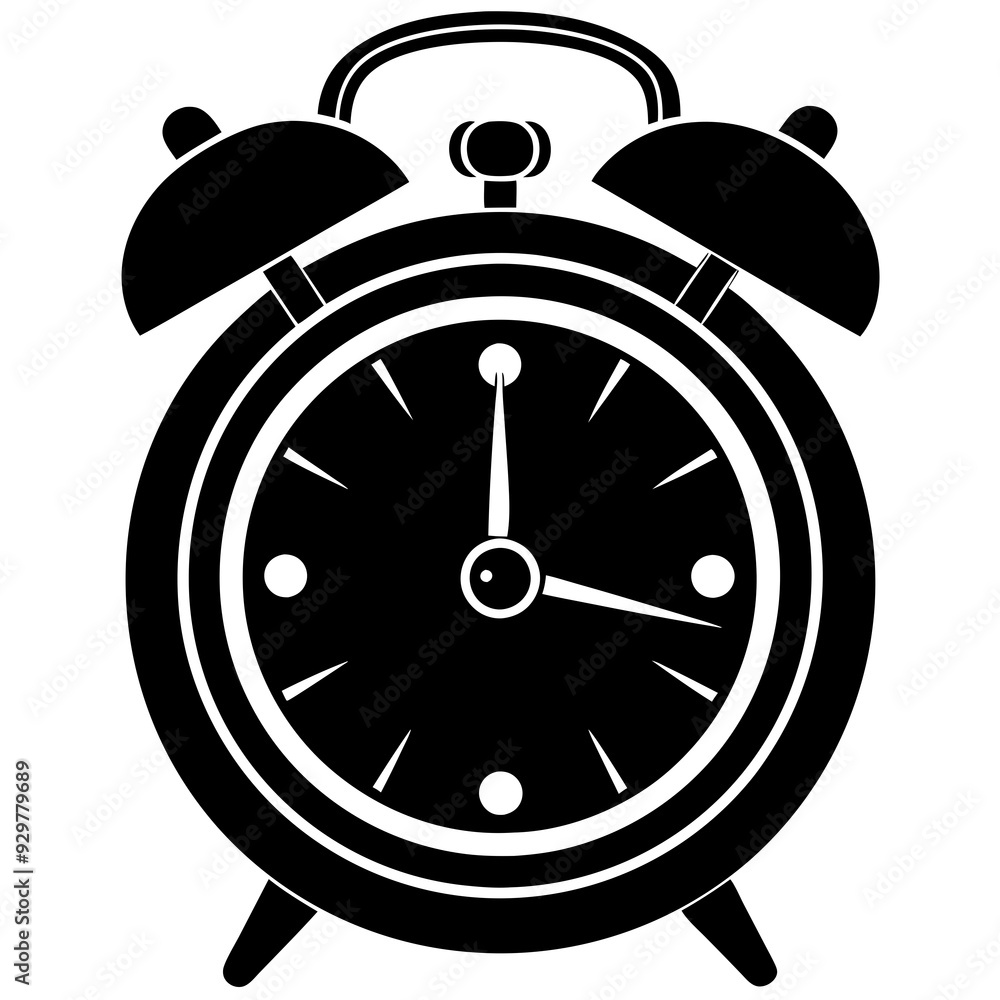 Retro Alarm Timepiece art vector illustration Retro Alarm Timepiece art vector illustration