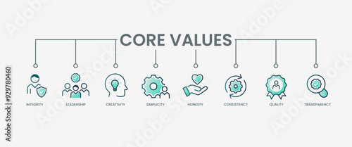 Business Core Values Concept Icon