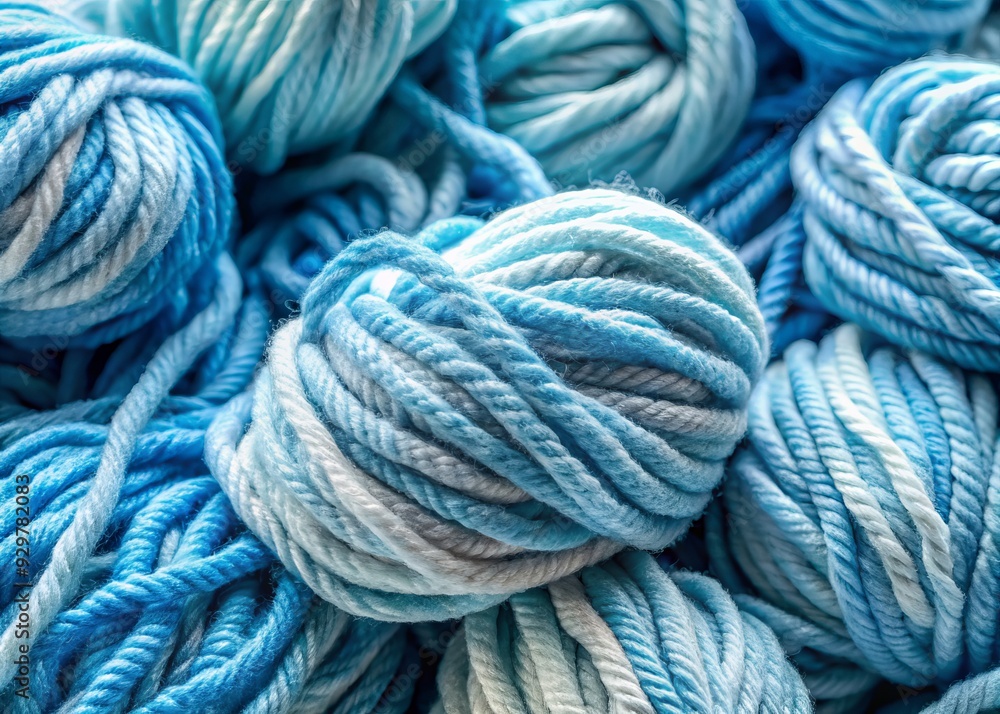 Intertwining soft chenille threads in soothing blue hues form a delicate, cozy close-up texture, evoking feelings of warmth and serenity in a beautiful abstract composition. Intertwining soft chenille threads in soothing blue hues form a delicate, cozy close-up texture, evoking feelings of warmth and serenity in a beautiful abstract composition.