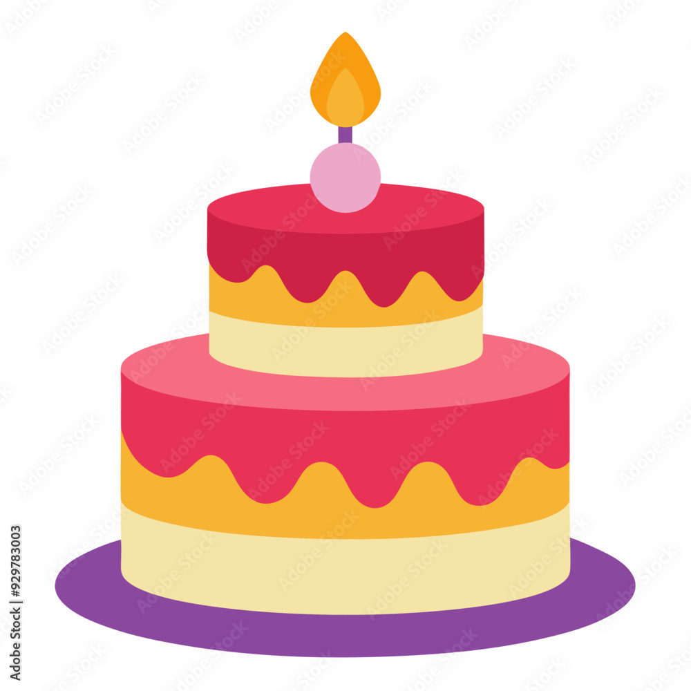 Birthday cake art vector illustration Birthday cake art vector illustration