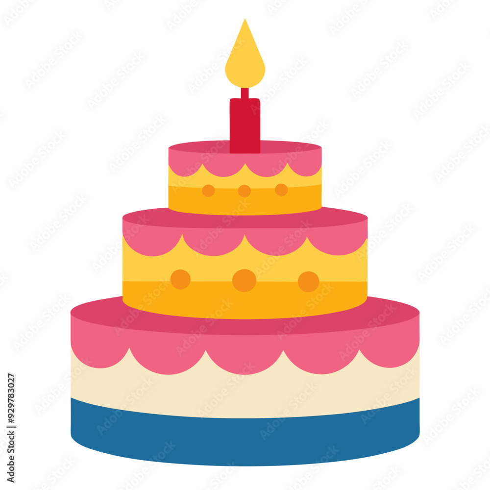 Birthday cake art vector illustration Birthday cake art vector illustration