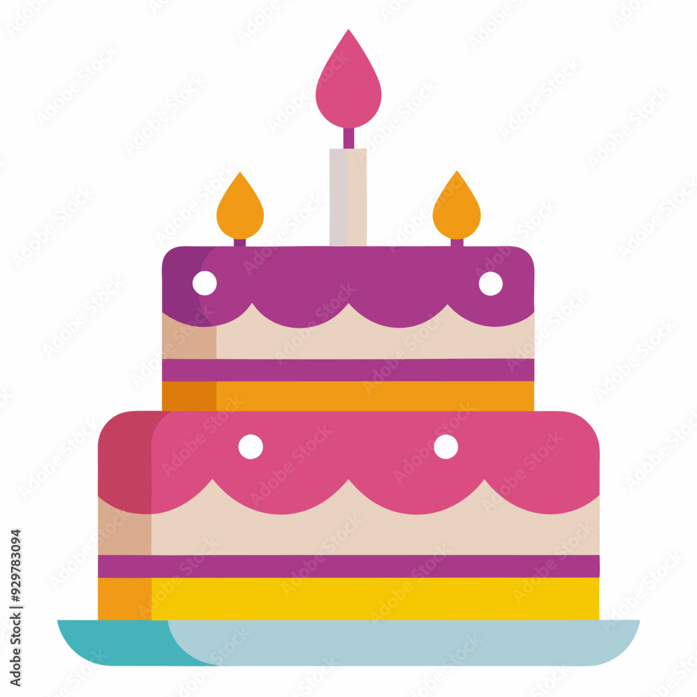 Birthday cake art vector illustration Birthday cake art vector illustration