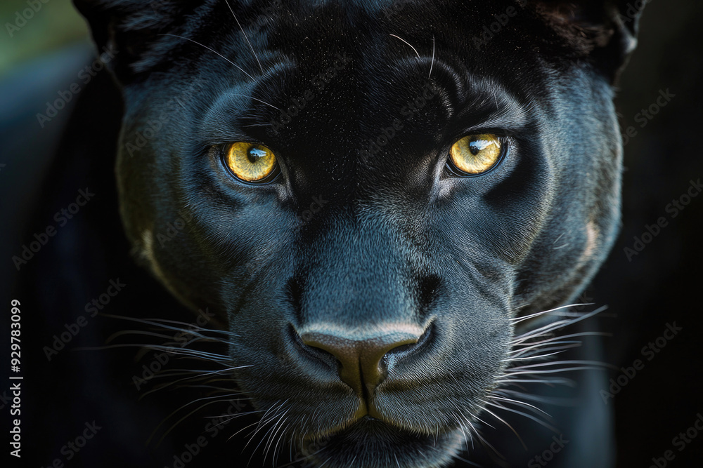 A portrait of a panther. A portrait of a panther.