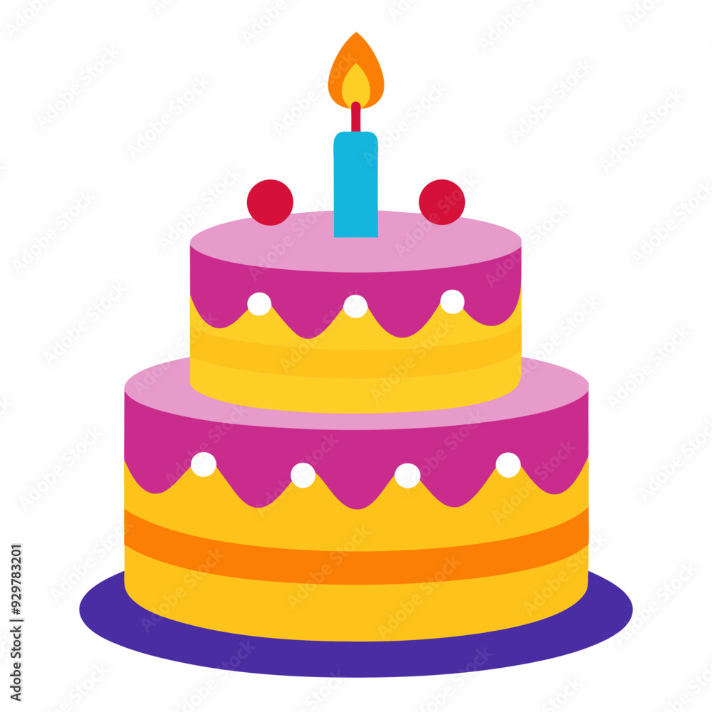 Birthday cake art vector illustration Birthday cake art vector illustration