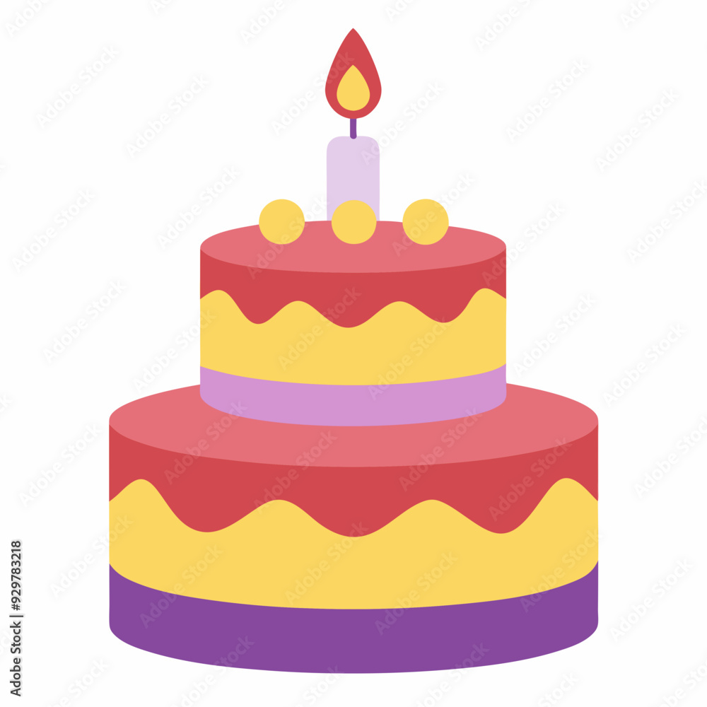 Birthday cake art vector illustration Birthday cake art vector illustration